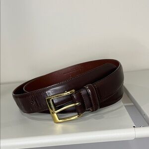 Coach Brown Leather Belt with Gold Buckle
